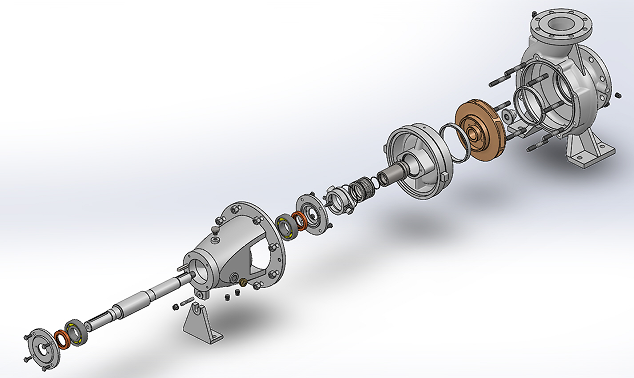 Centrifugal Pump 125-100-250�x�ı�3D��(sh��)ģ�D�� STEP��ʽ