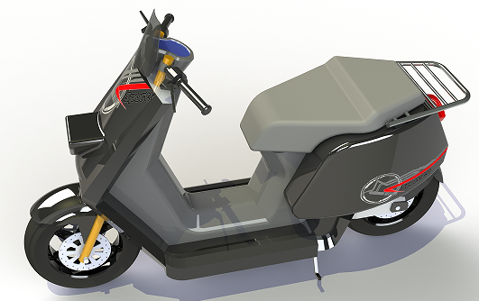 scooterһmotorcycle̤��܇늄�Ħ��܇3D��ģ�D�� Solidworks�OӋ