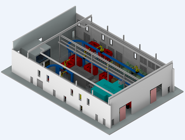 Factory Layout FMS��������ϵ�y���S����3D�D�� x_t��ʽ