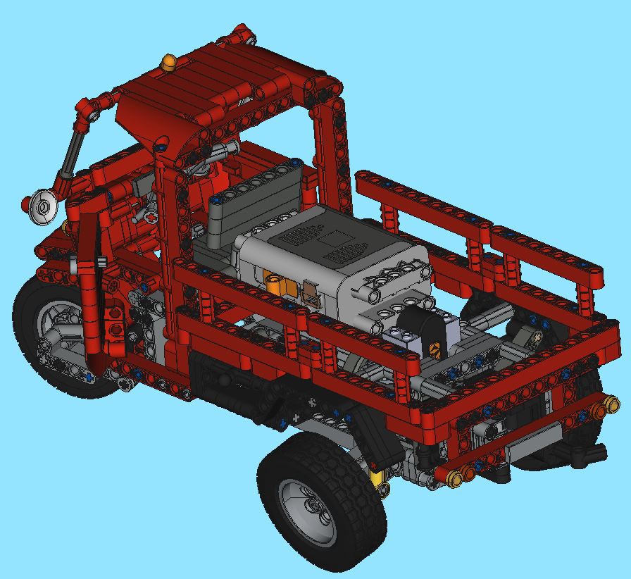 Lego Piaggio APEƴ�b��݆܇���ģ��3D�D�� Solidworks�O(sh��)Ӌ ��STEP��ʽ