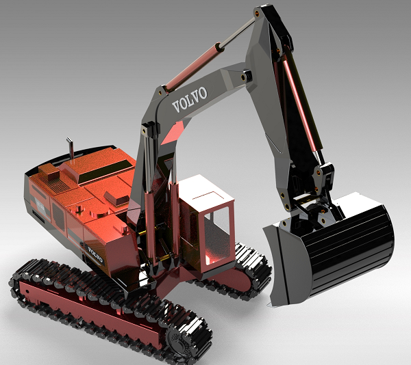 Volvo Excavator EC650�ھ�Cģ��3D�D�� Solidworks�OӋ