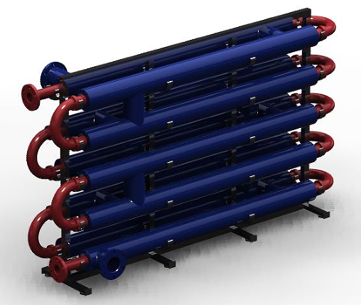 Double pipe heat exchanger�p�ܓQ����3D��ģ�D�� STP��ʽ