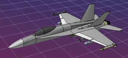 Fһ18 ���S��(Hornet)�𶷙Cģ��3D�D�� IGS��ʽ