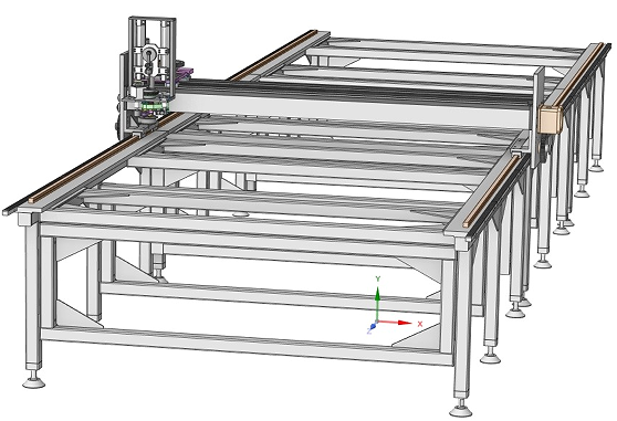 CNC Fabric Cutting Table���ؿ����и��_3D��ģ�D�� f3d x_t step��ʽ