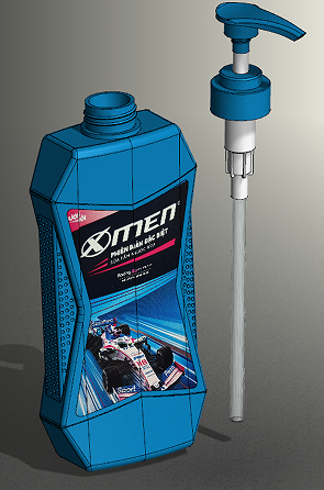 xmen-shampooϴ�lˮƿģ��3D�D�� Solidworks�OӋ