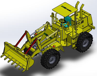 bulldozer�����C(j��)ģ��3D�D�� Solidworks�O(sh��)Ӌ