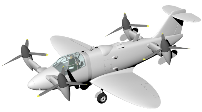 Convertiplane HCһII�w������ģ��3D�D�� STP��ʽ