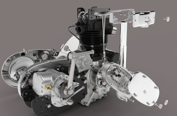 Rudge 500ccĦ��܇�l�әCģ��3D�D��  IGS��ʽ