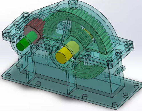 single-stage gearbox����һ���X݆��3D�D�� Solidworks�O(sh��)Ӌ