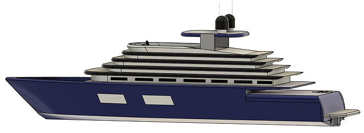 super yacht 62M��ͧ����3D�D�� STEP STL��ʽ