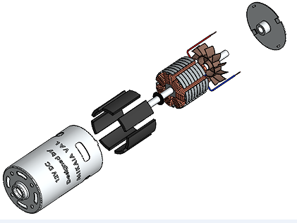 12V DC Motorֱ��늙C(j��)ģ��3D�D�� STEP��ʽ