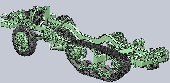 Halfһtrack M3���Ď�܇��3D�D�� Solidworks�O(sh��)Ӌ