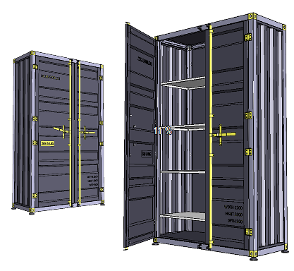 Container Wardrobe���b���¹�3D��(sh��)ģ�D�� STP��ʽ