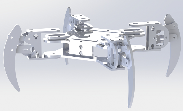 Spider_Bot v1�������ߙC������ģ��3D�D�� Solidworks�OӋ