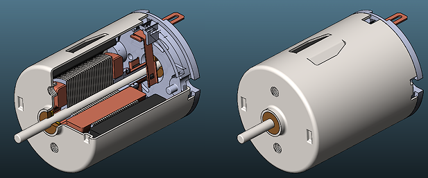 DC motor 8һ12Vֱ��늙C3D��ģ�D�� Solidworks�OӋ