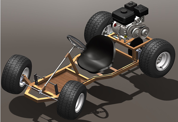 Big Wheel Go Kart ����܇�Y(ji��)��(g��u)3D�D�� STEP��ʽ