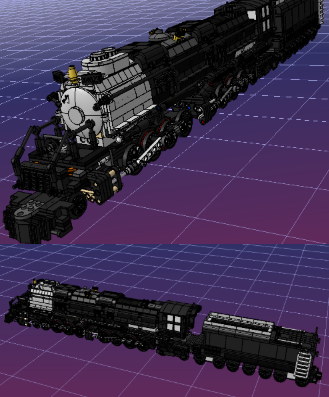 Big Boy X4023�D(zhu��n)���ʽ�����C(j��)܇ƴ�bģ��3D�D�� STP��ʽ