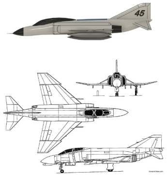 McDonnell Douglas F-4�𶷙C����ģ��3D�D�� STEP��ʽ