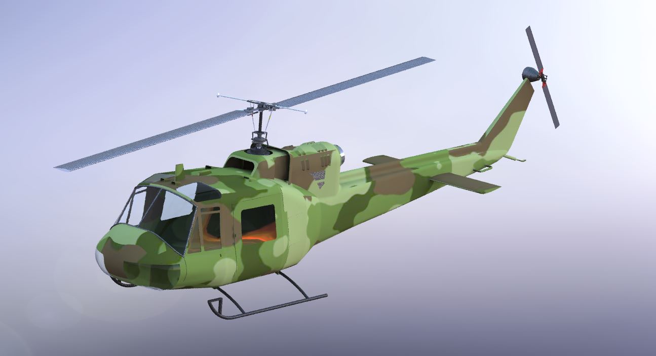 UH-1ؐ��ֱ���Cģ��3D�D�� STEP��ʽ