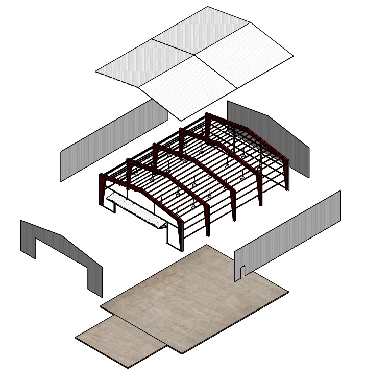 60x80 Hangar�w�C��C��3D��ģ�D�� Solidworks�OӋ ��STEP