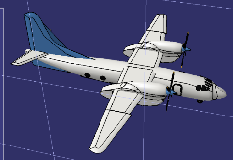 Antonov An-32�w�C����ģ��3D�D�� STEP STL��ʽ