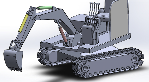 MINI EXCAVATOR�����ھ�C�Y��3D�D�� Solidworks�OӋ