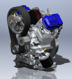 Briggs Stratton Vanguard V���p�װl(f��)�әC(j��)�D�� solidworks�O(sh��)Ӌ ��stp