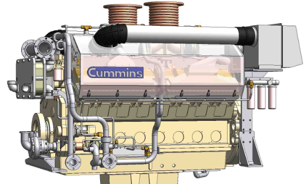 Cummins QSKV60���Ͱl�әCģ��3D�D�� STP��ʽ