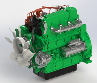 KUBOTA V3600���Ͱl�әCģ��3D�D�� STEP x_t��ʽ