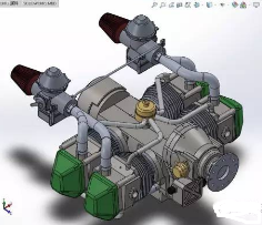 Rotax912ˮƽ���ðl�әC���S��ģ�D�� solidworks�OӋ
