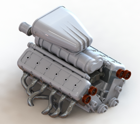 V12һEngine 12�װl�әC����ģ��3D�D�� Solidworks�OӋ