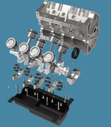 V8 Engine�l(f��)��(d��ng)�C(j��)���ֽY(ji��)��(g��u)3D�D�� STP��ʽ