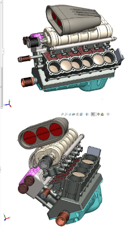 V12 ENGINE ASSEMBLYʮ���װl�әCģ��3D�D�� Solidworks�OӋ