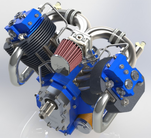 VһTwin V���p�װl�әCģ��3D�D��  STEP��ʽ