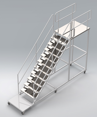 escalera���I�o������3D��ģ�D�� STEP��ʽ