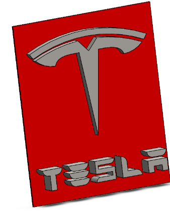 TESLA car logo��˹���D��3D��(sh��)ģ�D�� Solidworks�OӋ ��PDFƽ��D