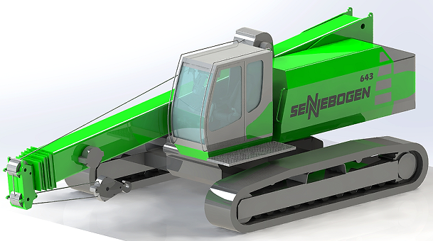 SENNEBOGEN�Ď�ʽ���ؙC����ģ��3D�D�� Solidworks�OӋ