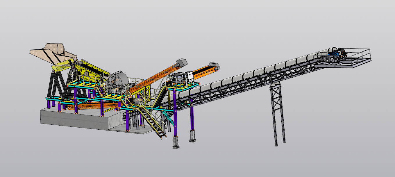 Industrial Sand Processing Line���Iɰ̎����3D��ģ�D�� STP��ʽ