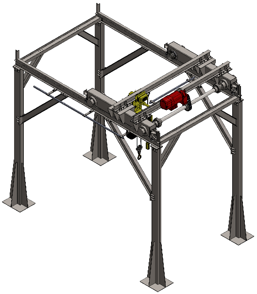 Estudo ponte rolante���ؙC�Y��3D�D�� STEP IGS X_T��ʽ
