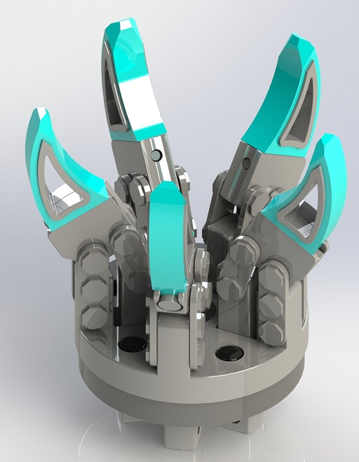 5 Claws Gripper Mechanism 5צ�A�֙C��3D��ģ�D�� Solidworks�OӋ