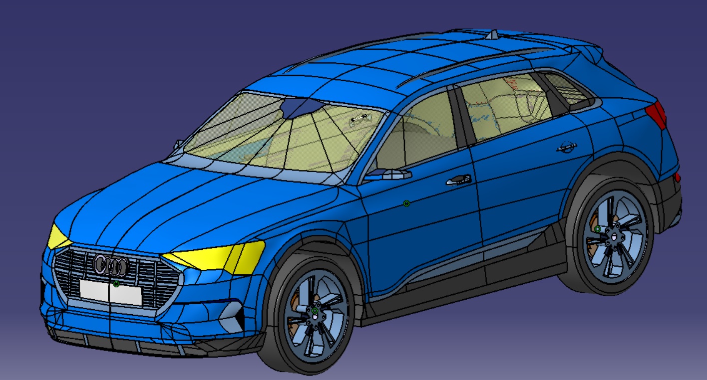 AudiiһEһTron�W���I܇ģ�ͺ���3D�D�� CATIA�OӋ ��STP��ʽ