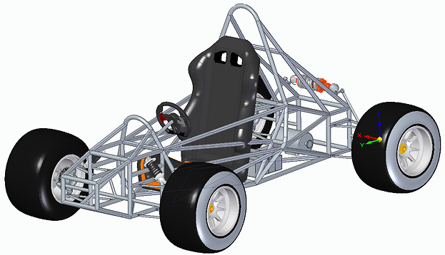 kart-electrico F1늄ӿ���܇3D��ģ�D�� Solid Edge�OӋ ��STP IGS��ʽ