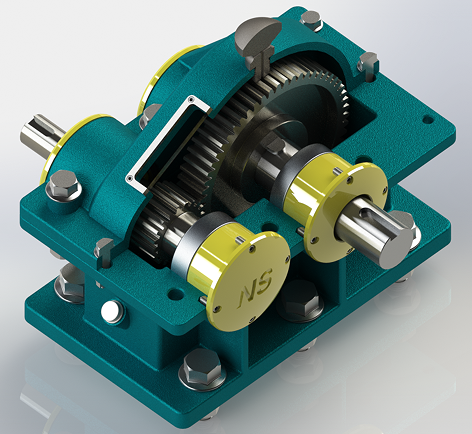 Single stage reduction gearbox�μ��p���X݆��3D�D�� Solidworks�OӋ