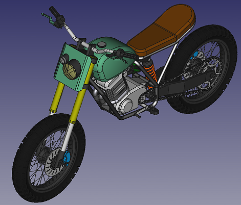 Scrambler Bike����Ħ��܇3D�D�� STEP��ʽ