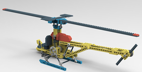 Lego 852 Helicopterƴ�b���ֱ���Cģ��3D�D�� Solidworks�OӋ ��STEP