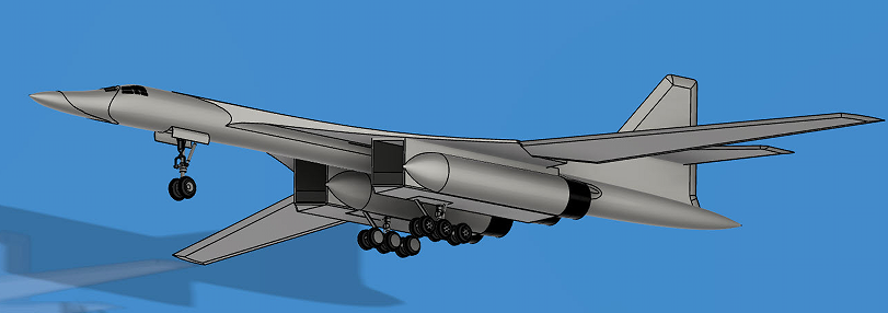 Tu-160�D-160�Zը�C����ģ��3D�D�� STEP STL��ʽ