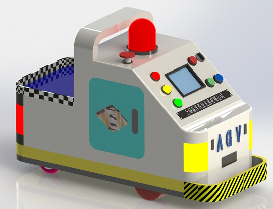 ����ʽAGVС܇3Dģ�͈D�� Solidworks�O(sh��)Ӌ(j��)