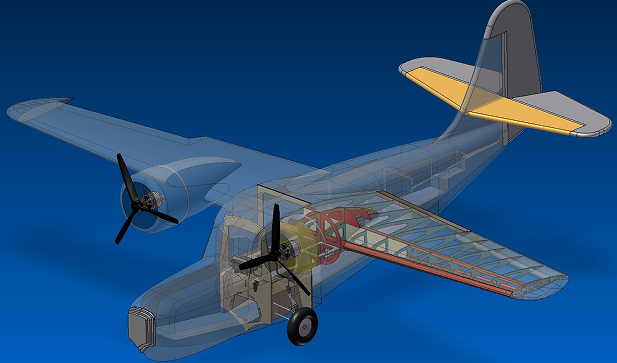 RC GRUMMAN GOOSE�b�غ�ģ3D�D�� x_t stp��ʽ