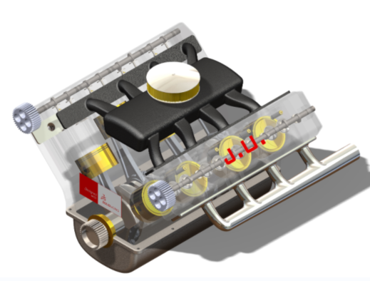 V8 engine�l�әC������ʾ�Y��3D�D�� Solidworks�OӋ