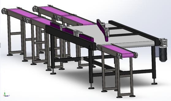 Merging Conveyor Solution�ϲ�ݔ�͙C3D��ģ�D�� Solidworks�OӋ